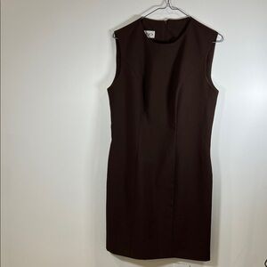 Elegant Brown Sleeveless Dress